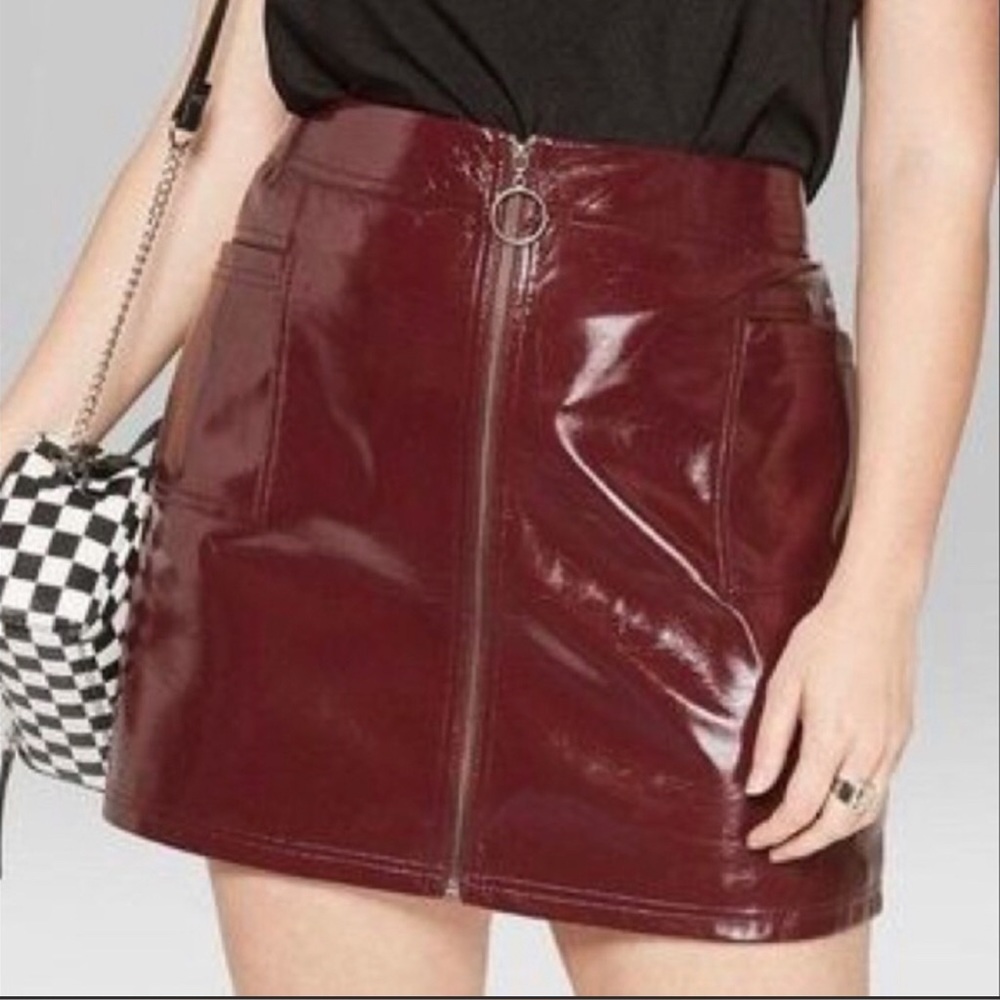 🌸NWOT Faux Leather Mini Skirt